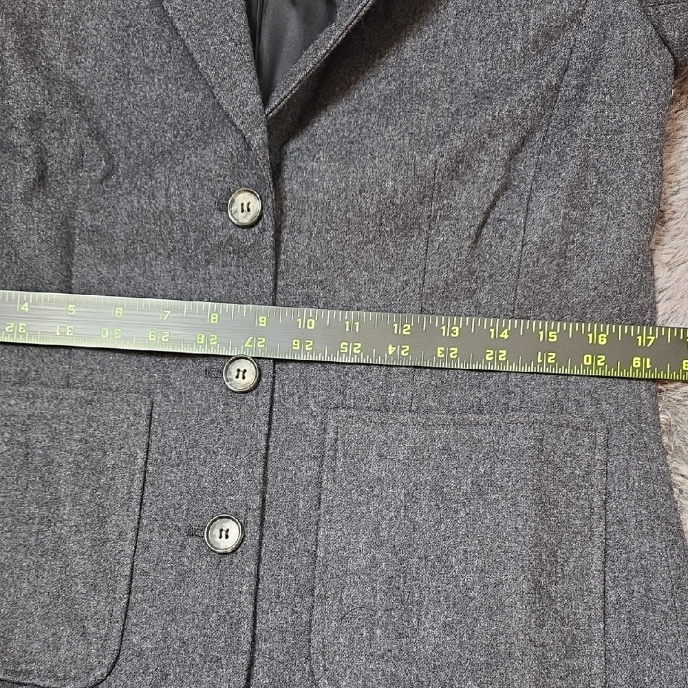 Pendleton Women's Blazer in Charcoal Dark Blue Wool Vintage 10 - Picture 9 of 13